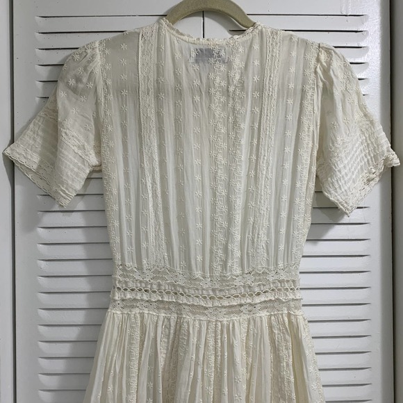Urban Outfitters Victoria Midi Dress Ivory Size Small - Picture 9 of 13